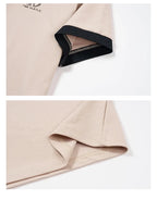 Summer men's POLO shirt fashionable ice silk quick drying short sleeved T-shirt solid color loose fitting business collar top