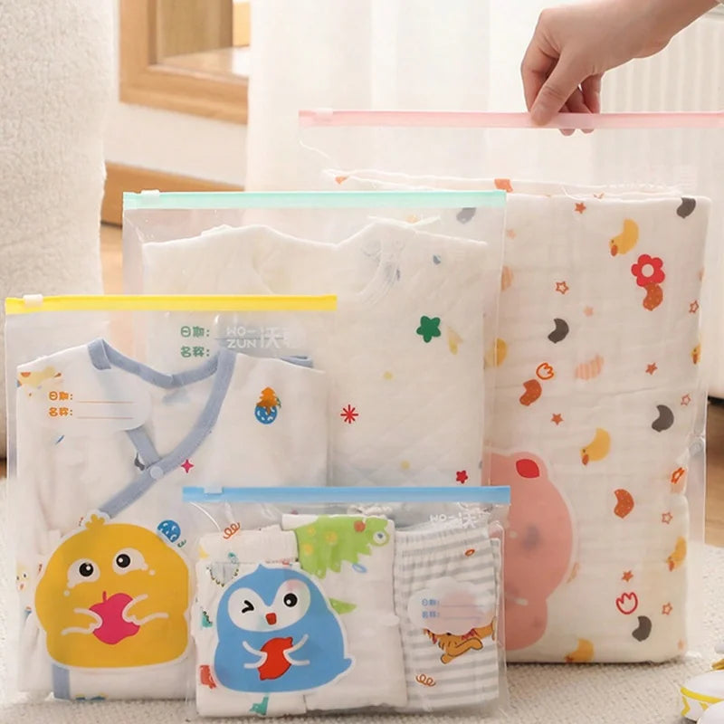 5pcs multi-size maternity bag storage bag Mother and baby outing clothes diaper travel packaging Zipper bag
