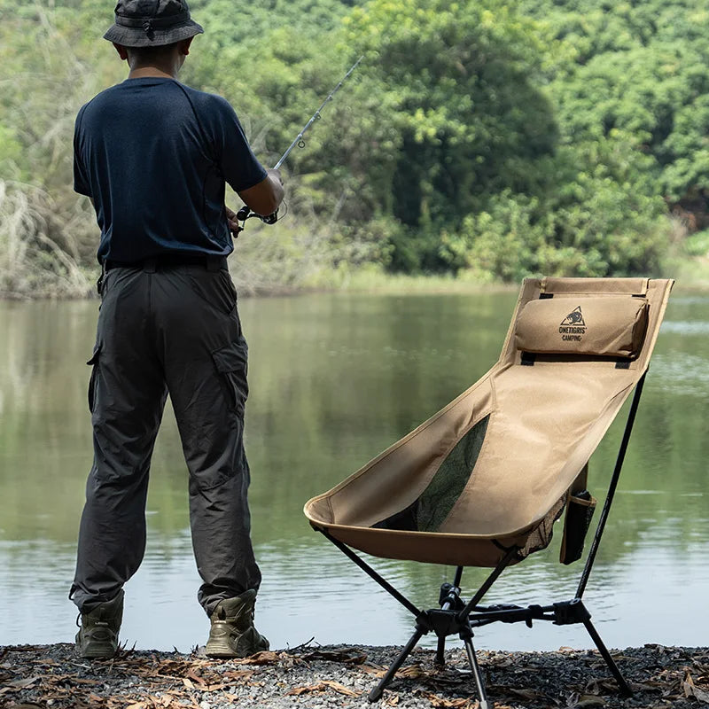 OneTigris Portable Tigerblade Camping Chairs Outdoor Folding Fishing Chair For Trekking BBQ Parties Gardening Beach Indoor Use Main image