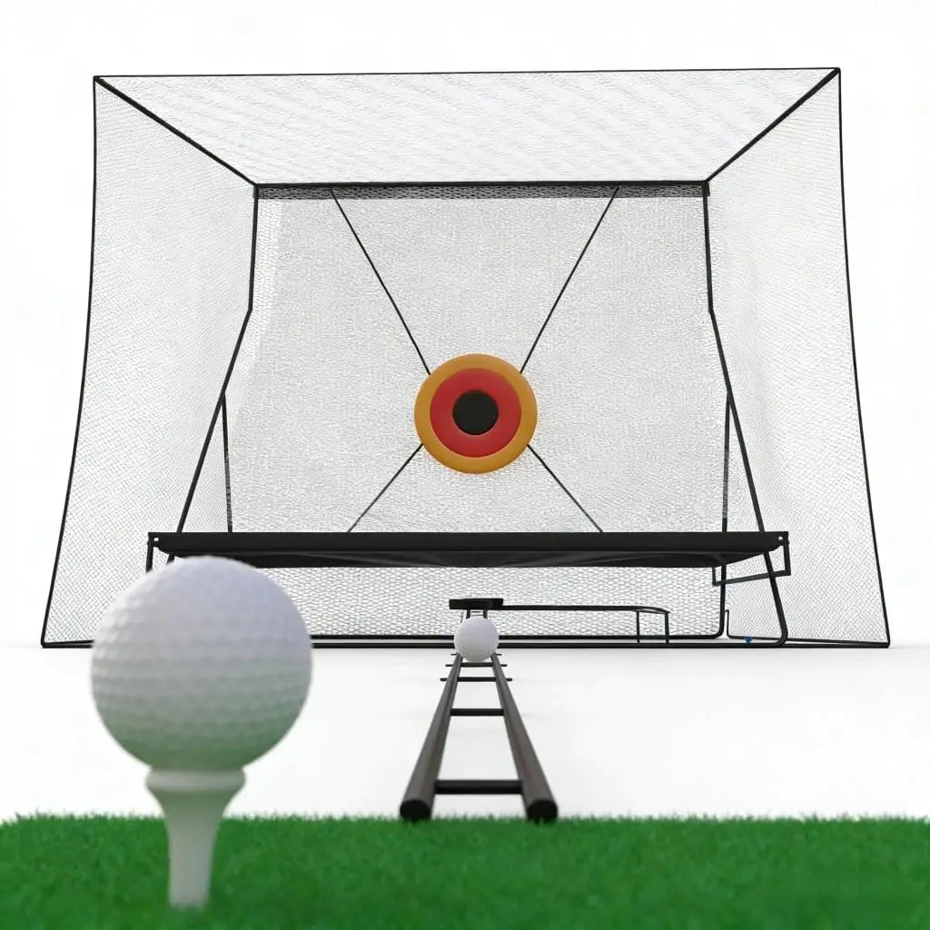 Golf Practice Net with Ball Return and Ball Blanket, Large Golf Training Net for Chipping and Swing with Target, with Carry Bag