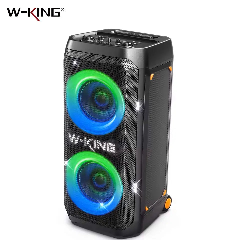 W-KING T12 Tragbare Bluetooth-Lautsprecher-Box mit 370W MAX Pro Sound, Lichtshow, CSB, Bass Boost, Rollen und Teleskopgriff Main image