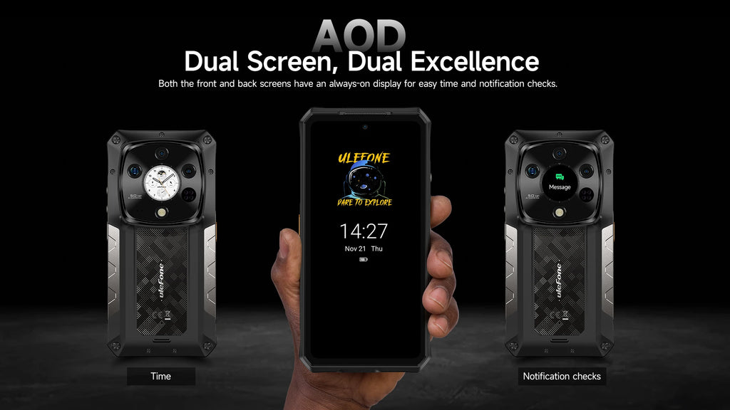Ulefone Armor 28 Pro 5G AI Rugged Phone 6.67”AMOLED 64MP Smartphone 120W MTK Dimensity 7300 10600mAh 512GB ROM Mobile phone