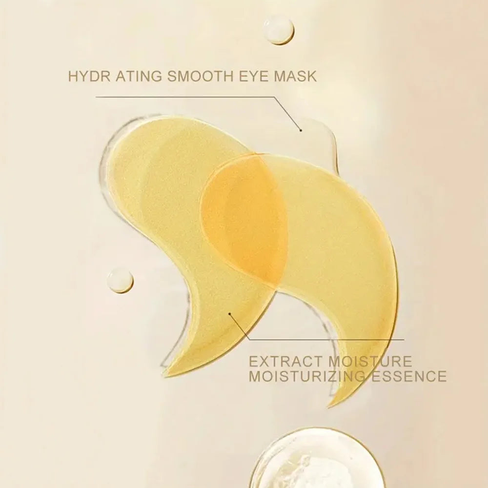 "30pcs 24K Gold Eye Mask Patches - Anti-Aging & Dark Circle Treatment, Hydrating Collagen Boost for Puffy Eyes"