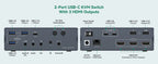 USB C Docking Station HDMI KVM Switch 2/3/4 PC 3 Monitors 4K@60Hz Thunderbolt 4 for 3 Monitors 2/3/4 Laptops with Displaylink