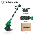 NewBeny Electric Garden Tiller Cultivator Scarifier Foldable Rototiller Soil Loosener Garden Tool