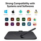 XPPen Deco 640 Graphics Pen Tablet 16384 Pressure Level 60°  Tilt Support 8 shortcut keys for PC Android Game osu
