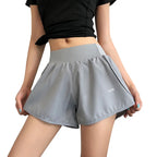Women Leisure Sports Anti-exposure Fake Two-piece Slimming Sports Gym Nude Yoga Breathable Shorts