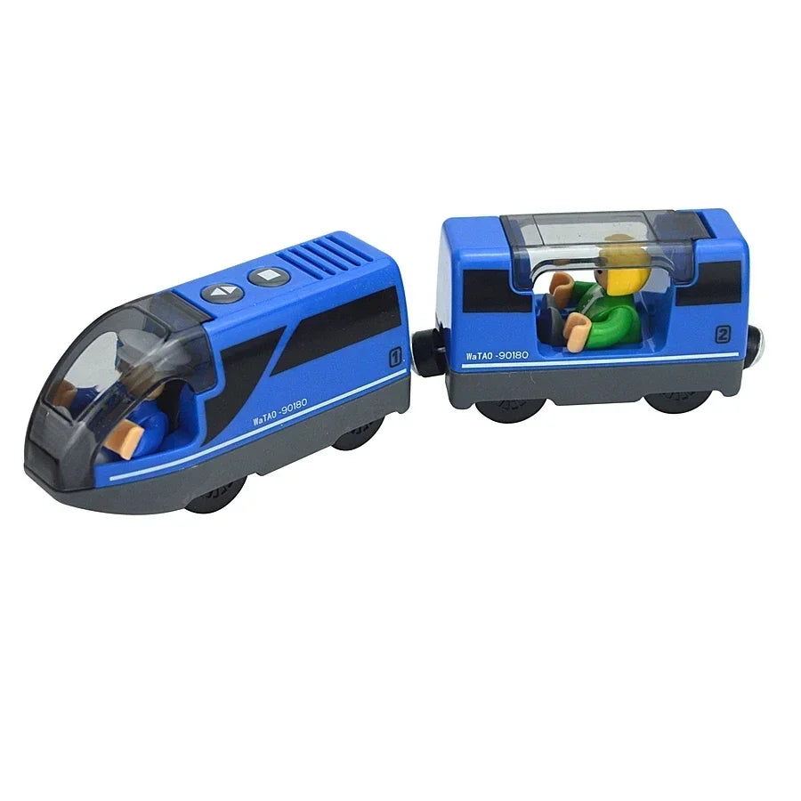 Wooden Train Toys Train Track Magnetic Set Electric Car Locomotive Diecast Slot Fit All Wood Brand Biro Railway Tracks For Kids