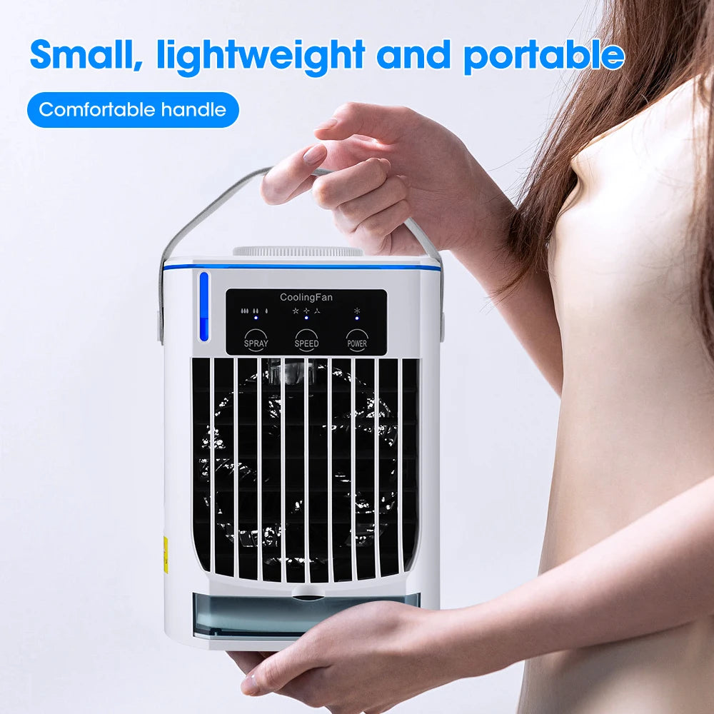 Mini Air Conditioner Air Cooler Fan Portable Water Cooling Fan Mobile Air Conditioning Fan For Room Office Cars