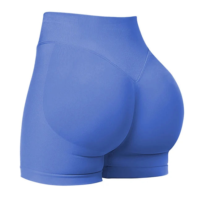 4.5''Shorts Seamless Low Ribbed Waistband Gym Shorts Scrunch Bum Yoga Shorts Booty High Stretch Running Bike Shorts