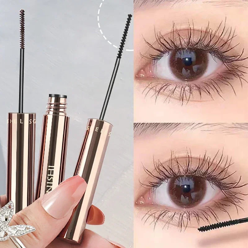 Silk Fiber Matte Mascara Makeup Ultra-Fine Brush Lengthens Eyelashes Waterproof Fast Dry Brown Black Curling Mascara Comestic Main image