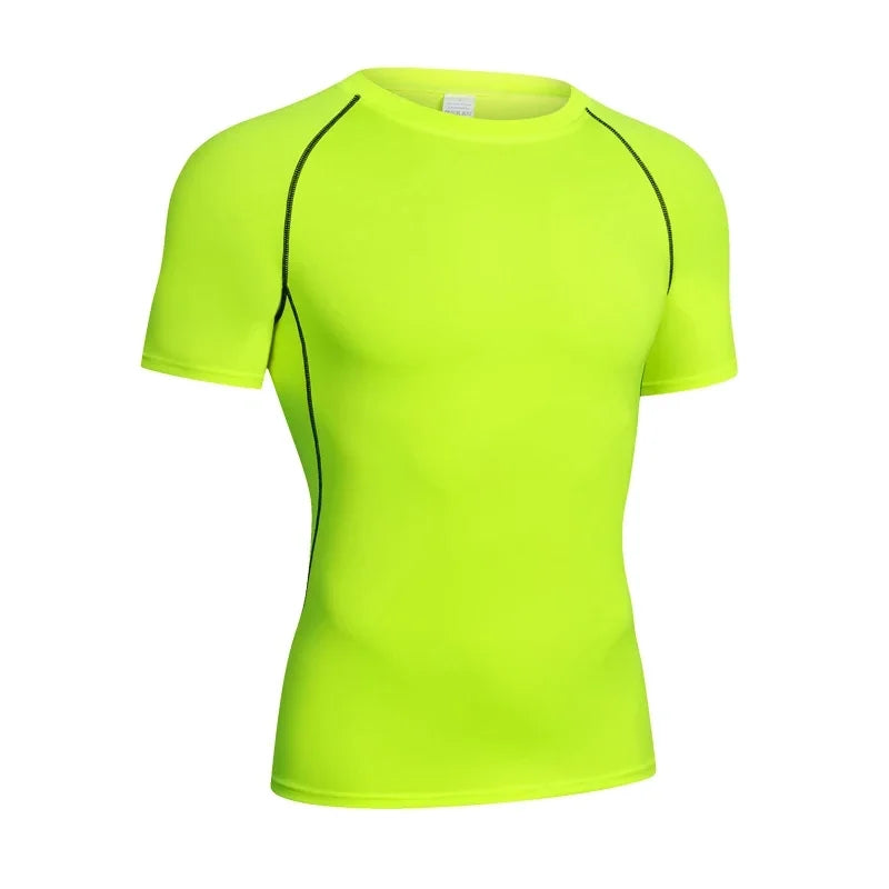 Men's Compression Long Sleeve Shirt Black Fitness T-shirt Male Running  Quick Drying Gym Top Sun Protection Sports Base Layer