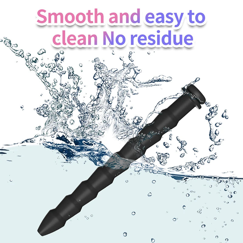 5 Sizes Curved Urethral Sound Penis Insert Stimulation Dilator Chastity Catheter Hollow Penis Plug With Stopper Sex Toys For Men