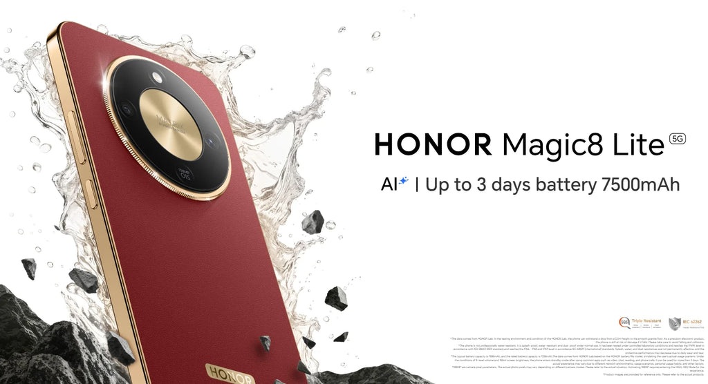 HONOR Magic8 lite 5G, EU Version,5G Smartphone, 7500mAh Battery ,108MP Main Camera, 6.79'' AMOLED Display, Triple Resistant