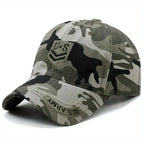 Outdoor Men's Camouflage Hat Trendy Embroidered Baseball Cap UV Protection Sun Hat Peaked Cap Military Cap For Fishing Hiking