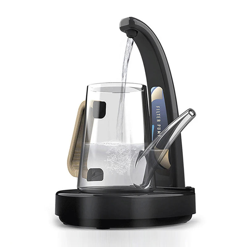 USB Rechargeable Electric Black Small Motor Pumping Automatic Water Dispenser