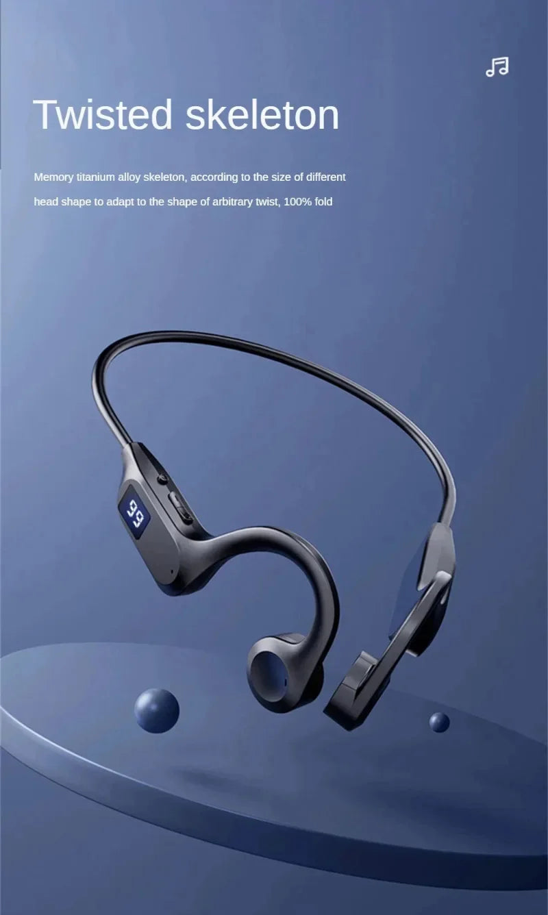Lenovo Hot Real Bone Conduction Sport Headphone Wireless Earphone Bluetooth-Compatible Headset Hands-free with Mic for Running