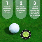 Golf Putt Ball Marker High Precision Round Green Reader Golfing Putting Aid Golf Slope Putting Reader 1PC JJ024