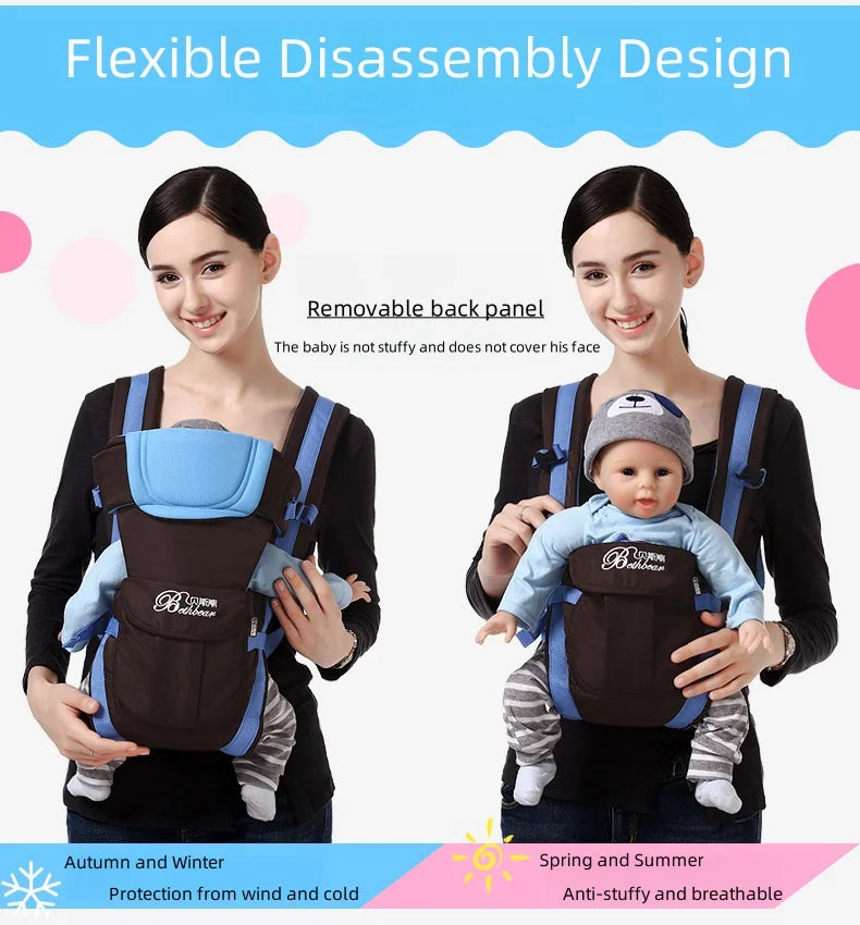 Baby Carrier Backpack 4 in 1 Things for Babies Accessories Kangaroo Accessory Sling Stuff Children's Newborn Infant Ergonomic