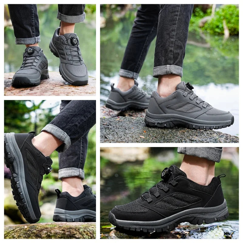 Men'S Spring And Autumn Outdoor Sports Shoes With Rotating Buckle Convenient Comfortable Anti Slip Hiking Shoes Large Size 39-48 Secondary image
