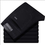 Wthinlee New Business Men's Jeans Casual Straight Stretch Fashion Classic Blue Black Work Pant Denim Trousers Male  Clothing