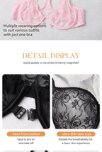 Front Button Women's Bra Lace Sheers Unpadded Sexy Lingerie BH Tops Flower knitting Brassiere Underwire Underwear Plus Size Bras