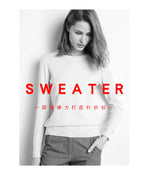 Women Slim O-Neck Pullover Cashmere Wool Blending Sweater Autumn And Winter Long-Sleeved Knit Bottoming Shirt Large Size 2024