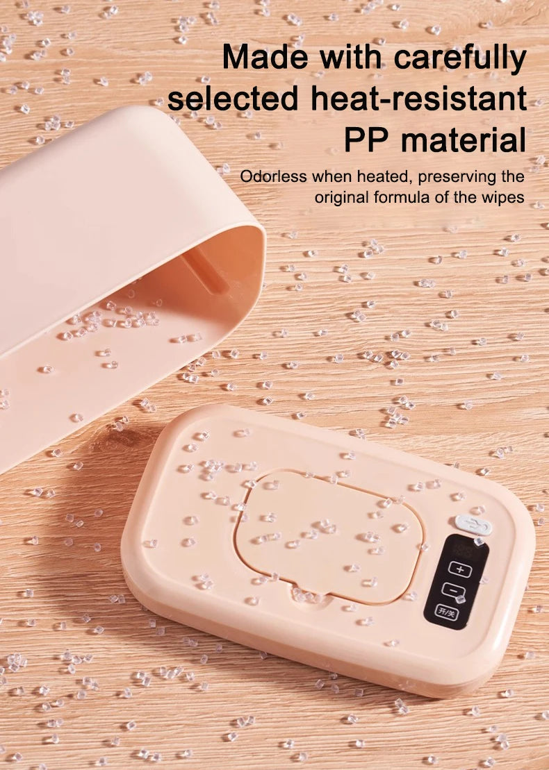 USB Baby Wet Wipe Warmer Electric Tissue Heater Cotton Towel Dispenser Digital Adjustable Temperature Thermostat Napkin Case EU