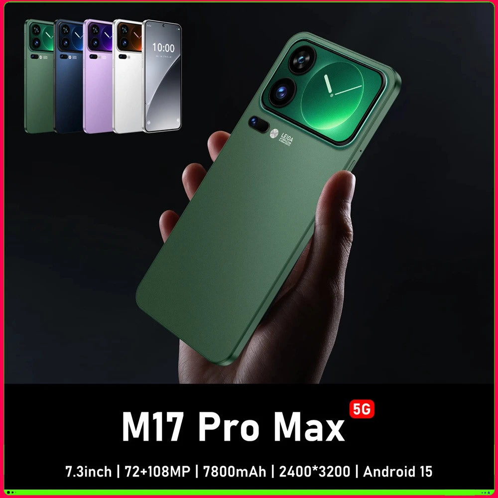 New Smartphone 5G 7.3HD For M17 Pro Max Dual Sim Card 22G+2TB Cheap Cell Phone Android Smart Mobile Phones Unlocked 8000mAh Main image