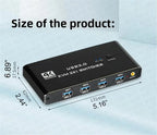 MZX KVM Switch Switcher 4K 60Hz HD4K 2.0 Splitter USB 3.0 Hub Docking Station Dock 2 Computers PC Sharing Keyboard Mouse Printer
