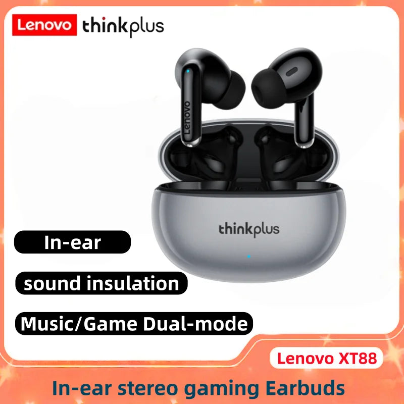 Lenovo Thinkplus XT88 in Ear Bluetooth Earphones with Dual Microphones, Stereo Noise Reduction, Bass HIFI Touch Earbuds Main image