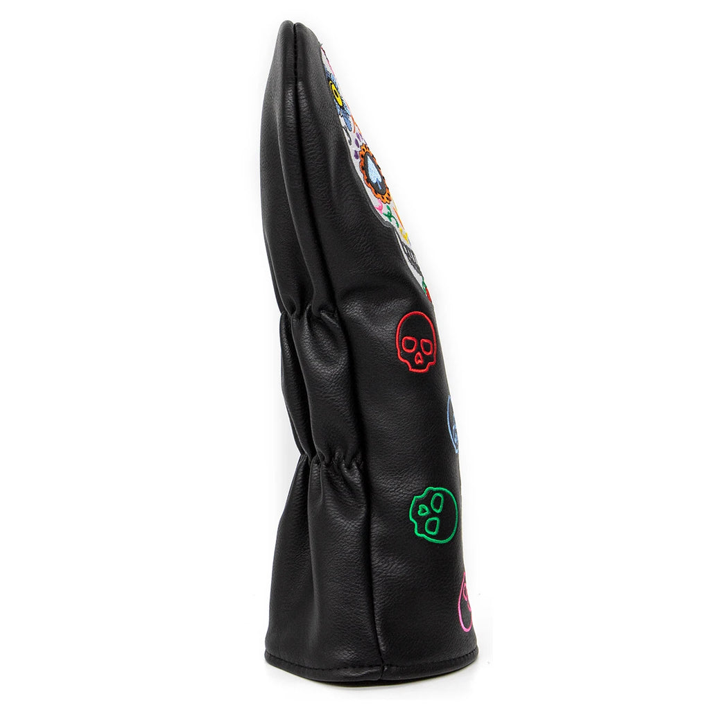 Golf Club Headcovers #1 #3 #5 Wood Head covers Skulls Design Driver Fairway Hybrid Woods Headcover Black PU Premium Leather Head
