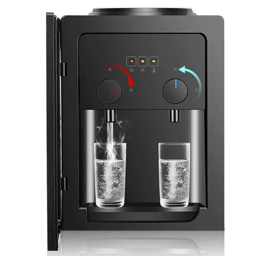 Hot Cold Electric Water Dispenser, 3kg Compact Desktop Water Cooler, Stainless Steel Inner Tank for Home Office