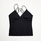 NCLAGEN Vision Twist Front Longline Top Women's Seamless Thin Straps Yoga Gym Workout Vest Running Tank Tops Fitness Clothing