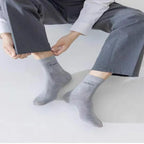 5Pairs/Men Bamboo Socks Comfortable Breathable Casual Business Men's Crew Socks High Quality Antibacterial Mid-calf SocksEU39-45