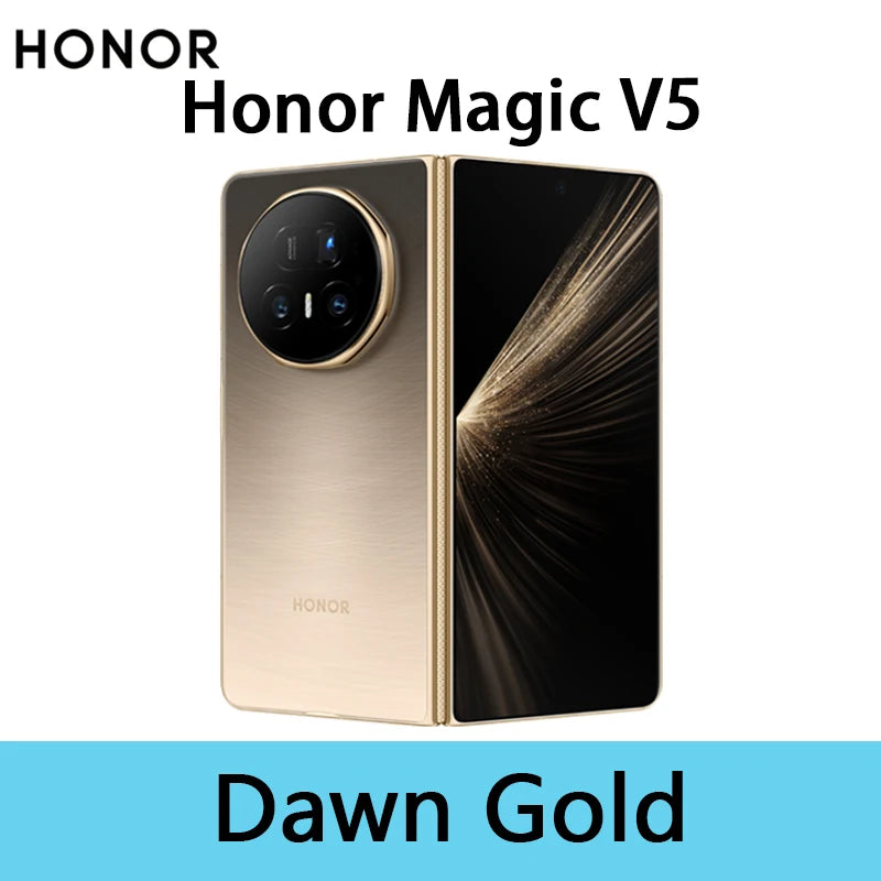 HONOR Magic V5 Global Version Original 5G Smartphone Dual HDR OLED Display Snapdragon 8 Elite 5820mAh 7.95" 66W SuperCharge