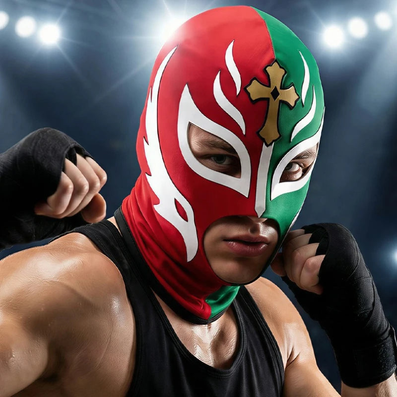 Boxing Mask Wrestling Mask Elastic Milk Silk Mask Lycra Fabric Print Halloween Party Dress Up Costume Party Mask Main image