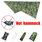 260x140cm Camping Hammock Double Size Parachute with Mosquito Net Rain Fly Tarp Lightweight for Hiking Travel