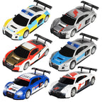 Analog Slot Car Racing R8 Police 1 43 Set Electric Coche Gift Kids For Scalextric Compact Go Ninco Scx Cars Toy