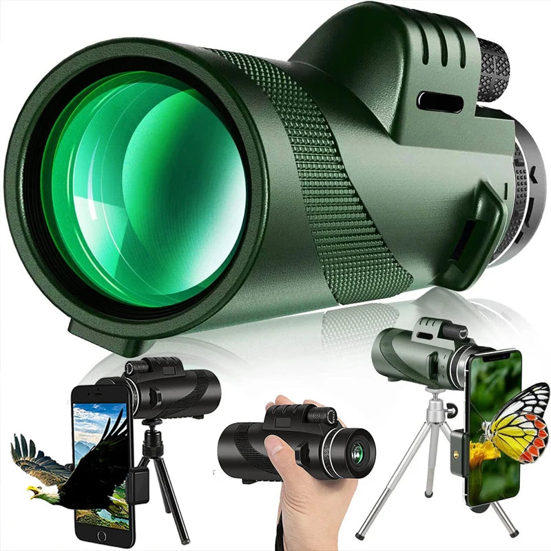 Portable Zoom HD 5000M Telescope Folding Long Distance Mini Powerful Telescope for Hunting Sports Outdoor Camping Travel Main image