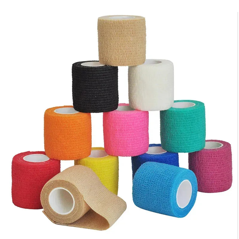 1/6pcs Colorful Athletic Wrap Tape Self Adhesive Elastic Bandage Elastoplast Sports Protector Knee Finger Ankle Palm Shoulder Secondary image