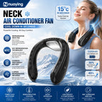 New Portable Neck Fan 5200mAh Neck Air Conditioner Rechargeable Semiconductor Cooling  Fan Outdoor Personal Fan Wearable Cooler