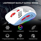 65% Wired Gaming Mechanical Keyboard and Mouse Combo,Mini 68 Keys,RGB Backlight, Lightweight RGB Honeycomb Optical Mouse