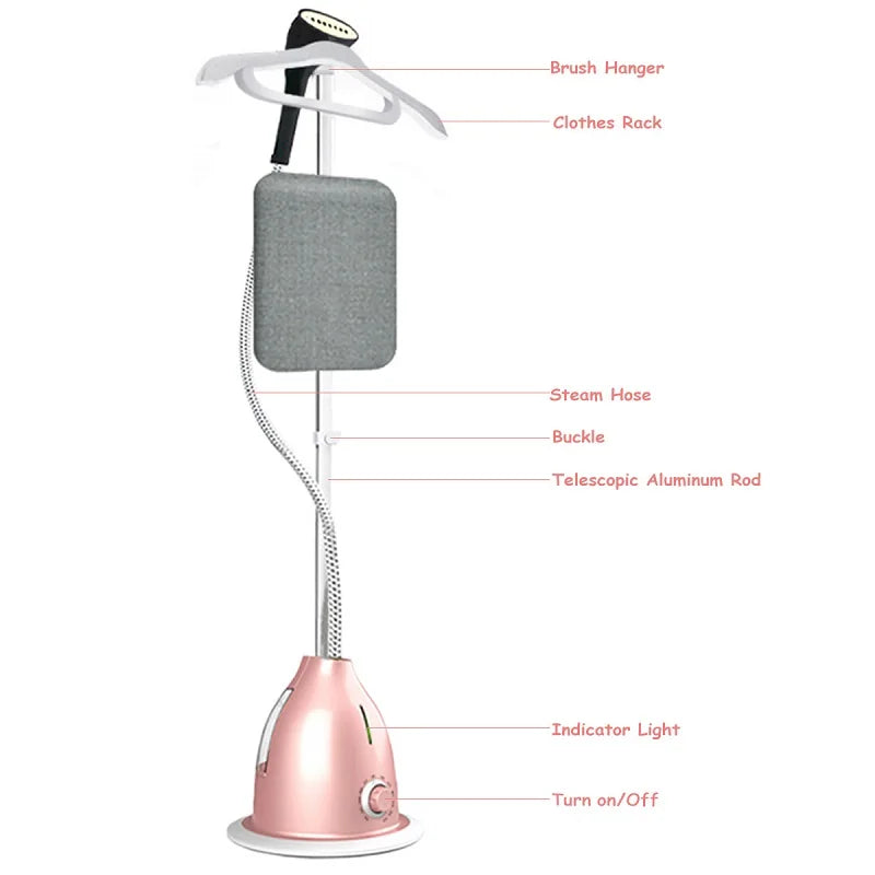 2 In 1 Professional Ironing Clothes Steamer Garment Steamer Fast Heat Steam Ironing Machine For Fabric Pure Silk Woolens Cotton
