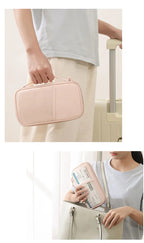 RFID Blocking Passport Holder Travel Wallet Durable Anti-Theft Card Slots Protective Case Flights Travel Organizer for Women Men