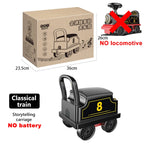 Kids Train Riding Toy Ailway Classical Electric Model Can Carry A Small Train Rail Car Children's Baby Walker Stroller Toys Boys