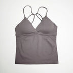 NCLAGEN Vision Twist Front Longline Top Women's Seamless Thin Straps Yoga Gym Workout Vest Running Tank Tops Fitness Clothing