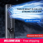 USB mini air cooler: nano spray humidification, water cooling, fast cooling, multi-speed timing, portable for office Air cooler