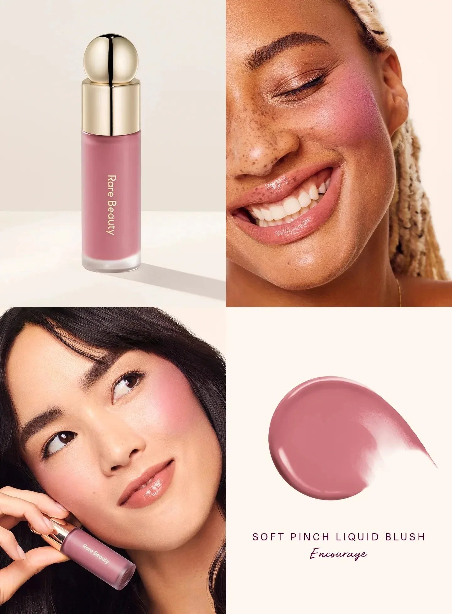 Rare Beauty Happy Lucky Love Blush Long Lasting Plump Seamless Liquid Blush Dewy Waterproof Mositure Face Women Cosmetic Makeup