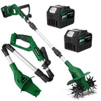 NewBeny Electric Garden Tiller Cultivator Scarifier Foldable Rototiller Soil Loosener Garden Tool